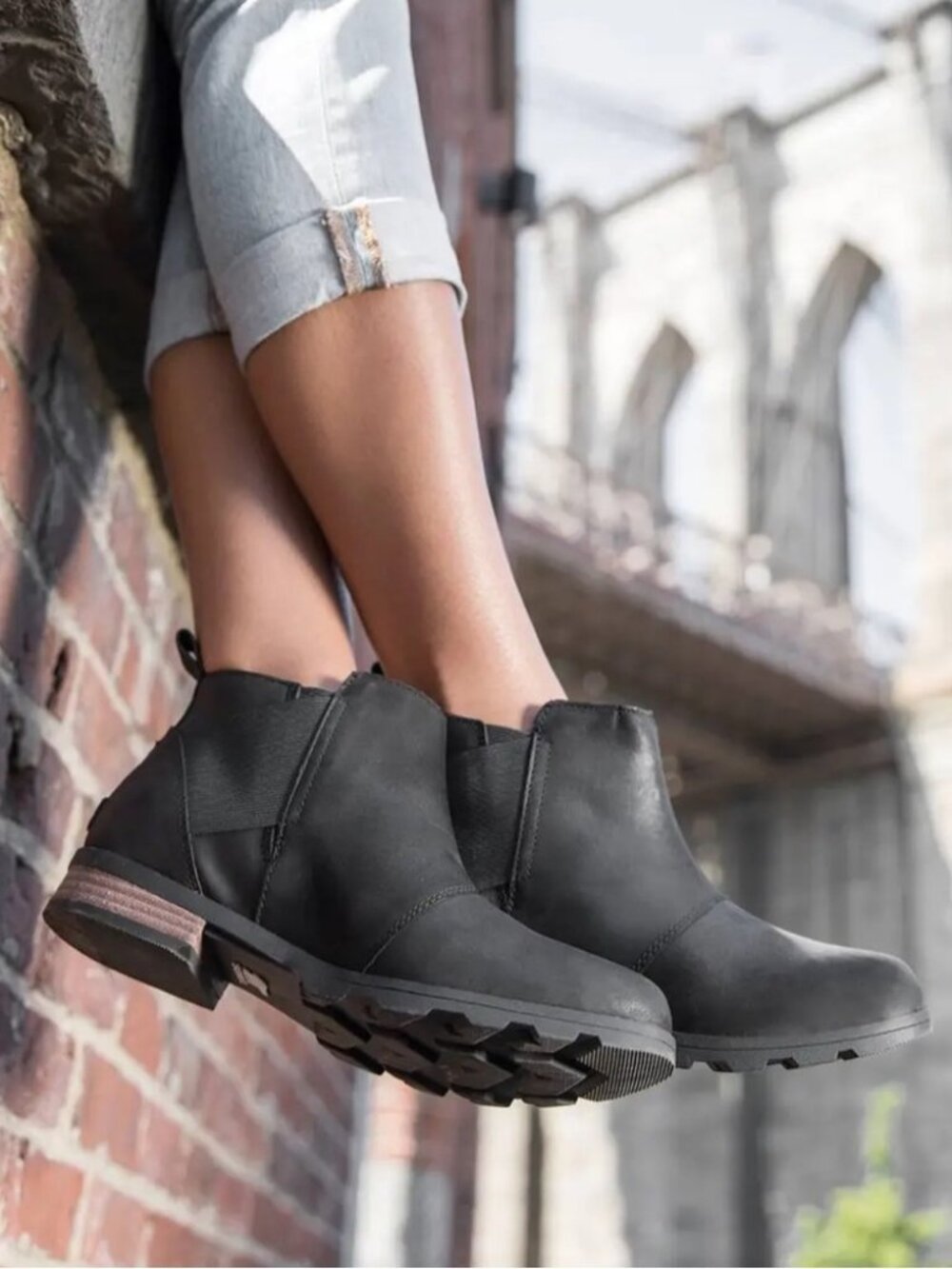 Sorel Womens Emelie Chelsea boot Black Size 7